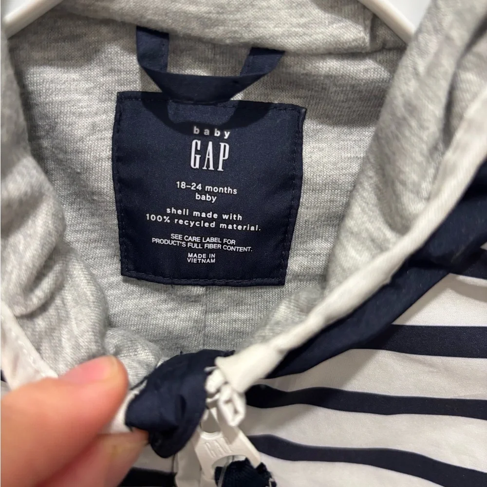 GAP Kids Navy and White Striped Footie NEW 18-24 Months
